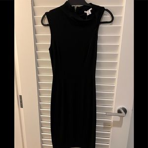 Helmut Lang black midi dress